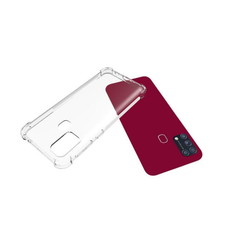 Cover Hoesje Samsung Galaxy M31 Telefoonhoesje Transparant Versterkte Hoeken