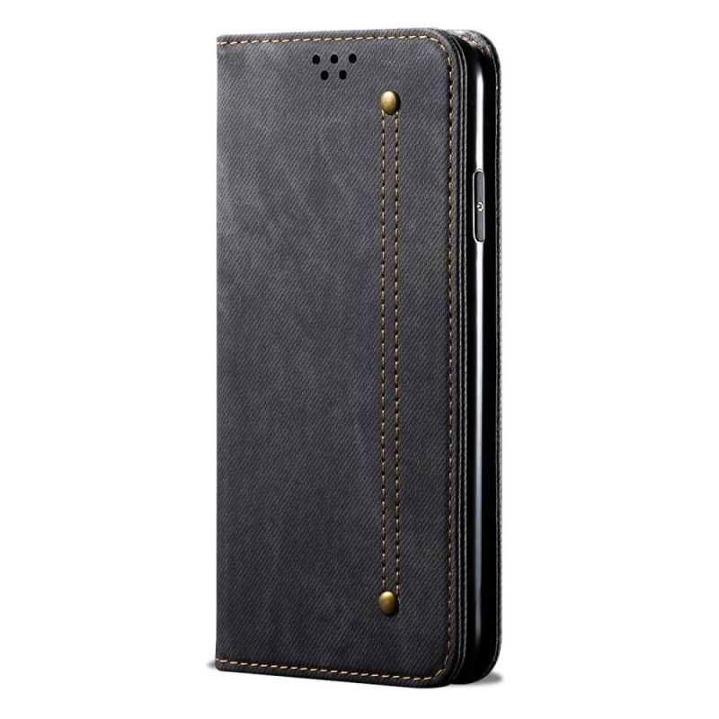 Folio-hoesje voor Samsung Galaxy M31 Zwart Jeansstof