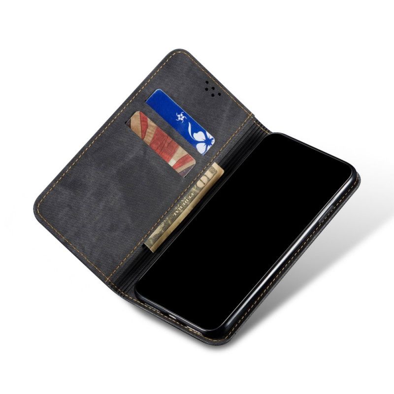 Folio-hoesje voor Samsung Galaxy M31 Zwart Jeansstof