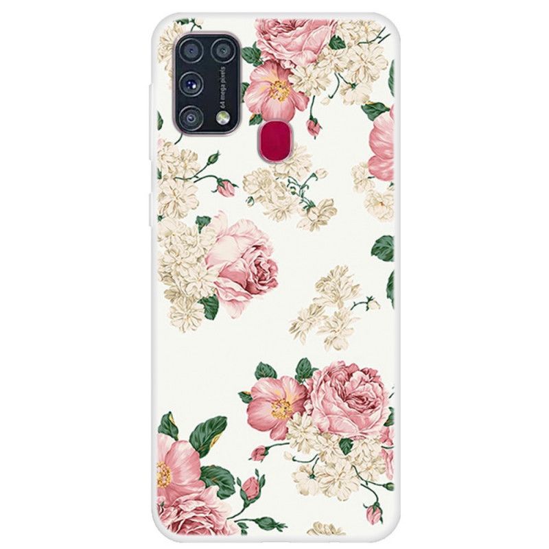 Hoesje voor Samsung Galaxy M31 Vrijheidsbloemen