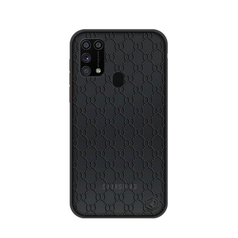 Hoesje voor Samsung Galaxy M31 Wit Zwart Dennen Dun Serie Ii Pinwuyo