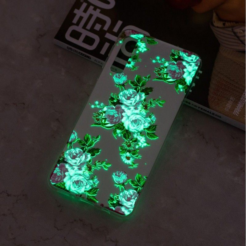 Hoesje voor Samsung Galaxy A7 Fluorescerende Vrijheidsbloemen