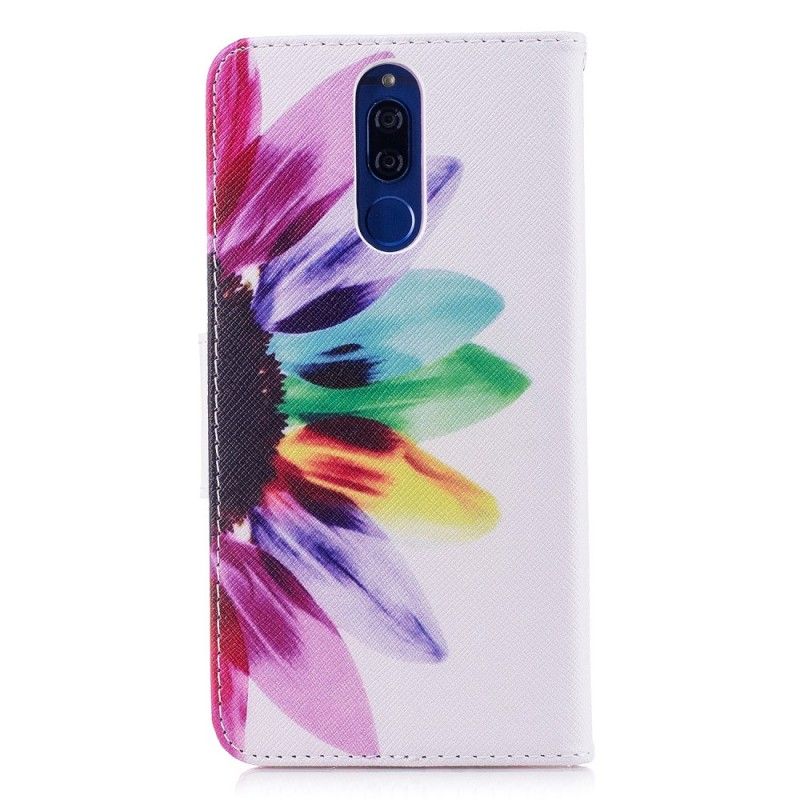 Leren Hoesje Huawei Mate 10 Lite Aquarelbloem