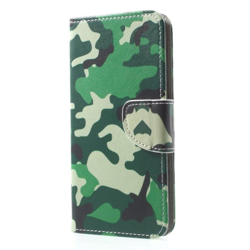 Leren Hoesje voor Huawei Mate 10 Lite Militaire Camouflage