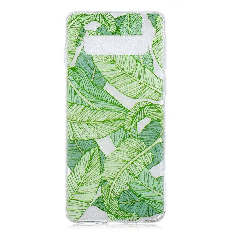 Case Hoesje Samsung Galaxy S10 Telefoonhoesje Transparante Grafische Bladen