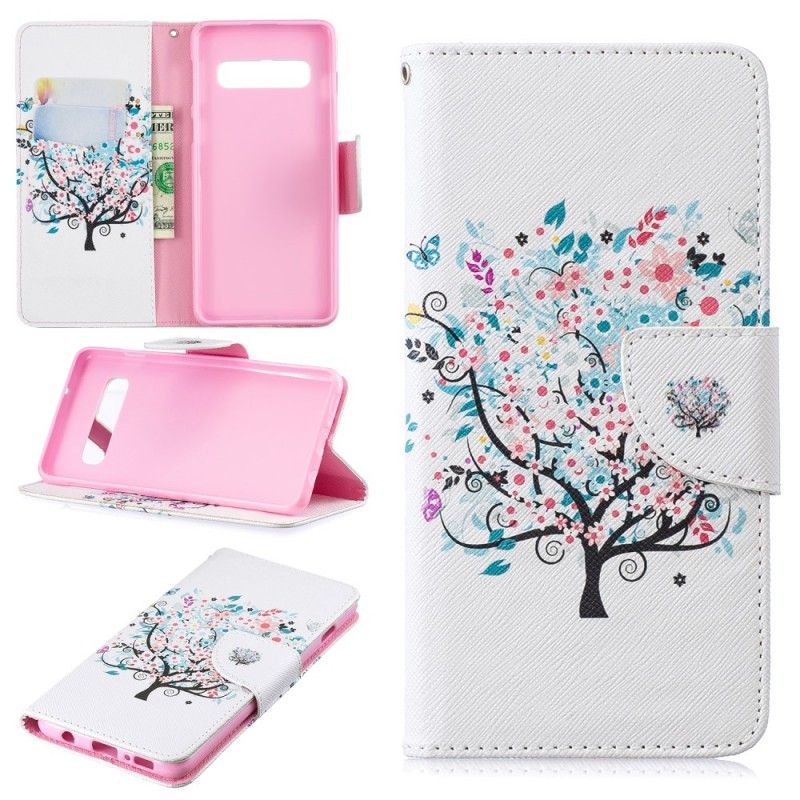 Cover Folio-hoesje Samsung Galaxy S10 Telefoonhoesje Bloemrijke Boom