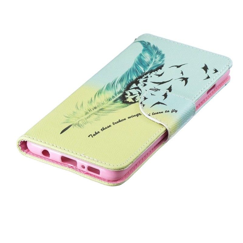 Cover Folio-hoesje Samsung Galaxy S10 Telefoonhoesje Leren Vliegen