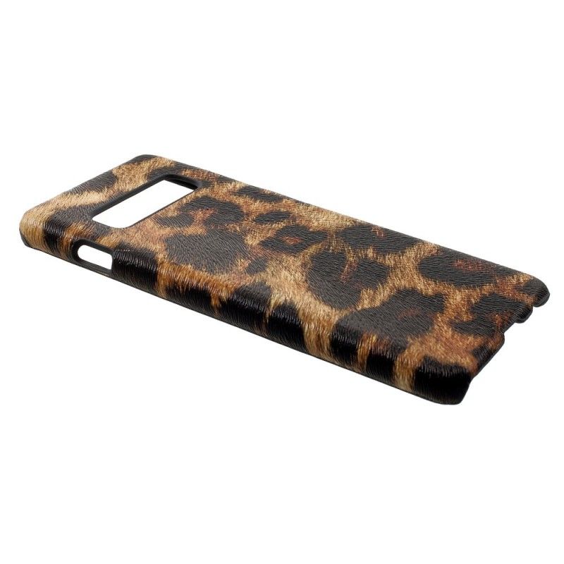 Cover Hoesje Samsung Galaxy S10 Bruin Telefoonhoesje Luipaard