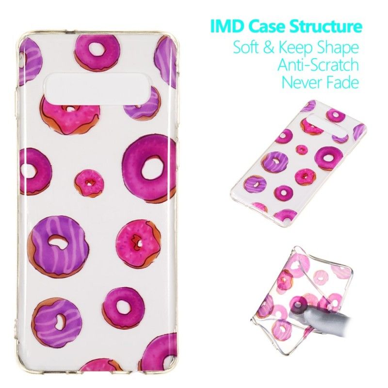 Cover Hoesje Samsung Galaxy S10 Telefoonhoesje Fan Van Donuts