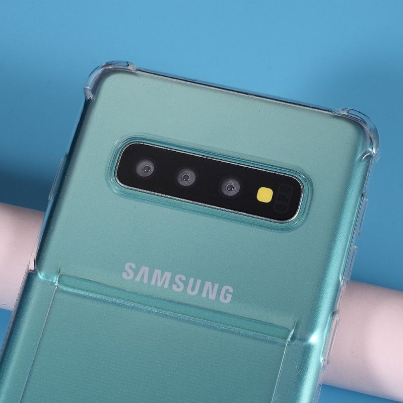 Cover Hoesje Samsung Galaxy S10 Telefoonhoesje Transparante Kaarthouder