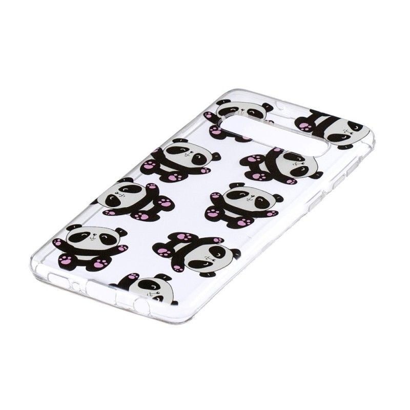 Cover Hoesje Samsung Galaxy S10 Telefoonhoesje Transparante Panda'S Hebben Fu