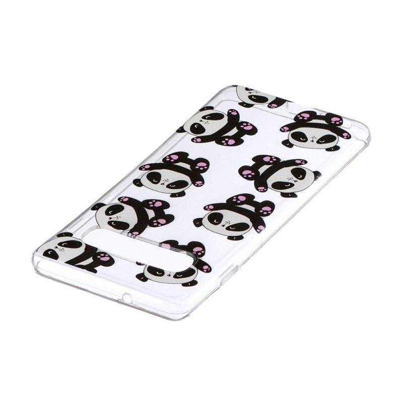 Cover Hoesje Samsung Galaxy S10 Telefoonhoesje Transparante Panda'S Hebben Fu