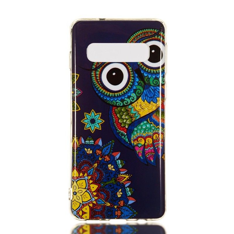 Hoesje Samsung Galaxy S10 Fluorescerende Mandala-Uil