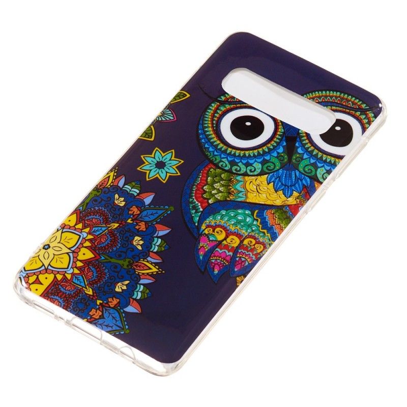 Hoesje Samsung Galaxy S10 Fluorescerende Mandala-Uil