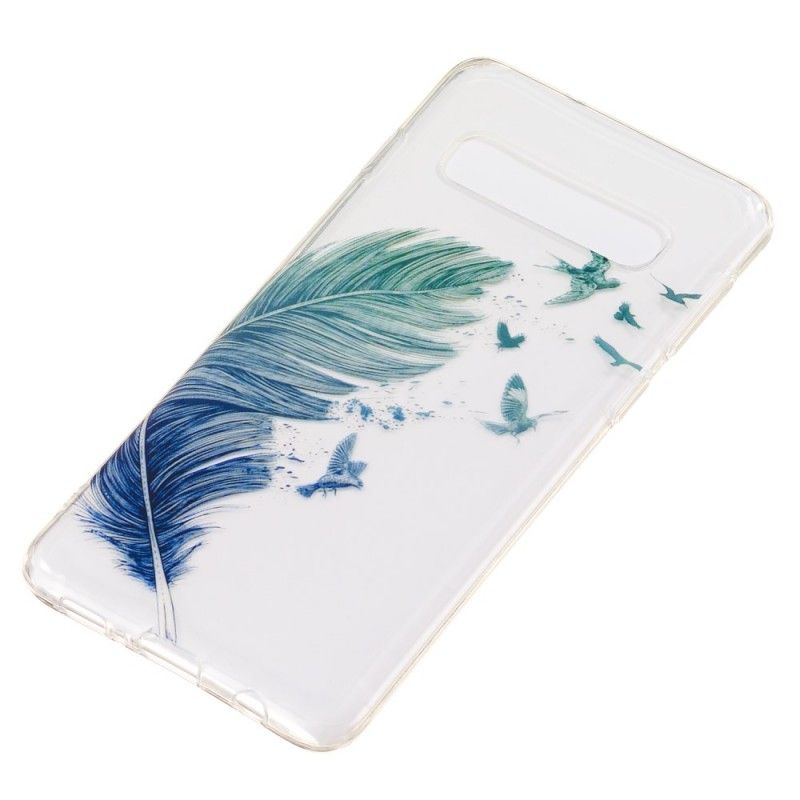 Hoesje Samsung Galaxy S10 Gekleurde Veren