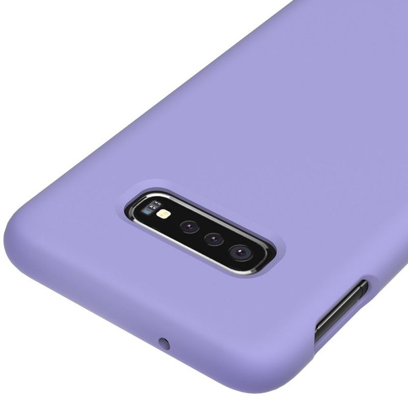 Hoesje Samsung Galaxy S10 Wit Zwart Matte Siliconen