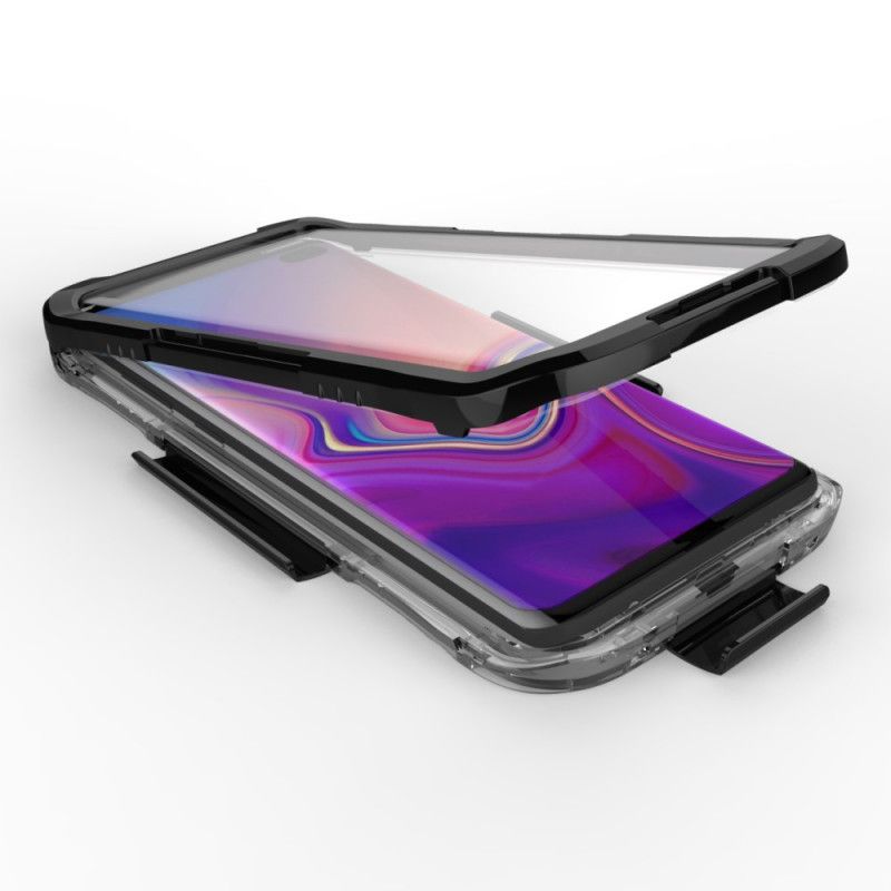 Hoesje Samsung Galaxy S10 Wit Zwart Waterdicht 10M