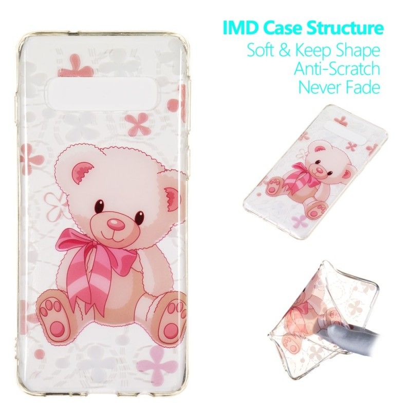 Hoesje voor Samsung Galaxy S10 Schattige Teddybeer