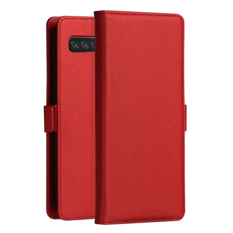 Leren Hoesje Samsung Galaxy S10 Roségoud Zwart Telefoonhoesje Dzgogo Milo-Serie