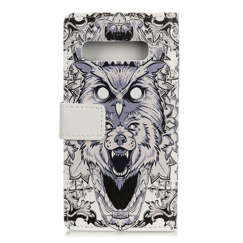 Leren Hoesje Samsung Galaxy S10 Telefoonhoesje Woeste Dieren