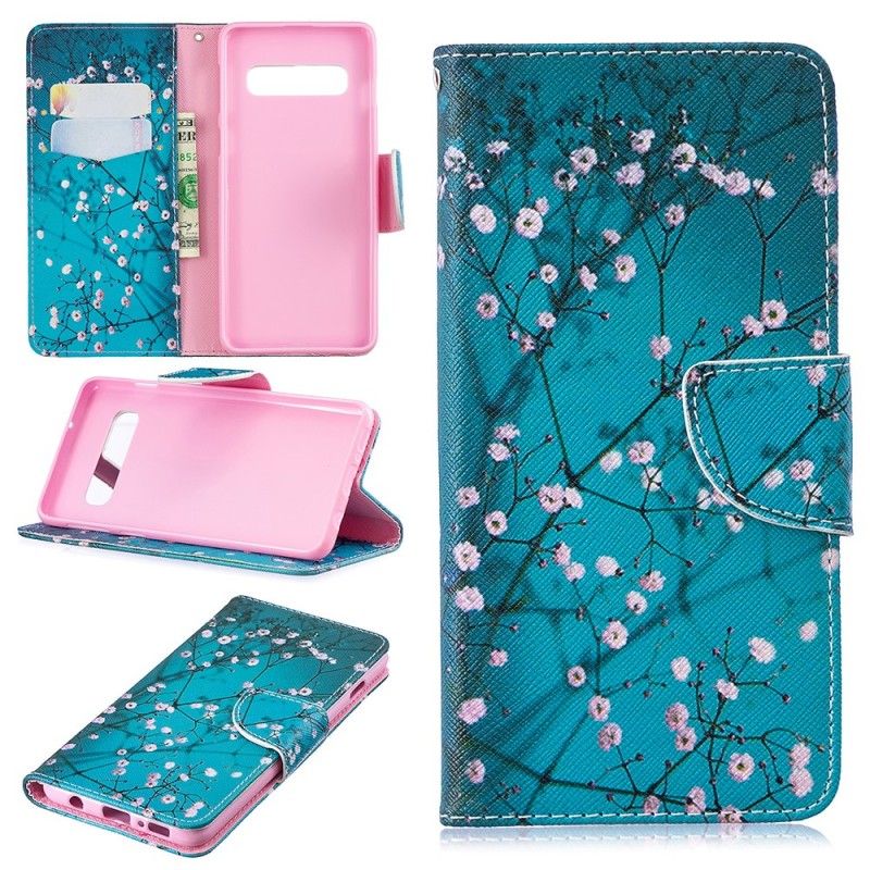 Leren Hoesje voor Samsung Galaxy S10 Bloeiende Boom