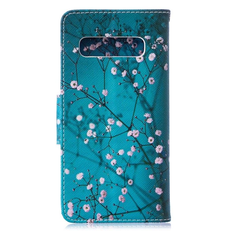 Leren Hoesje voor Samsung Galaxy S10 Bloeiende Boom