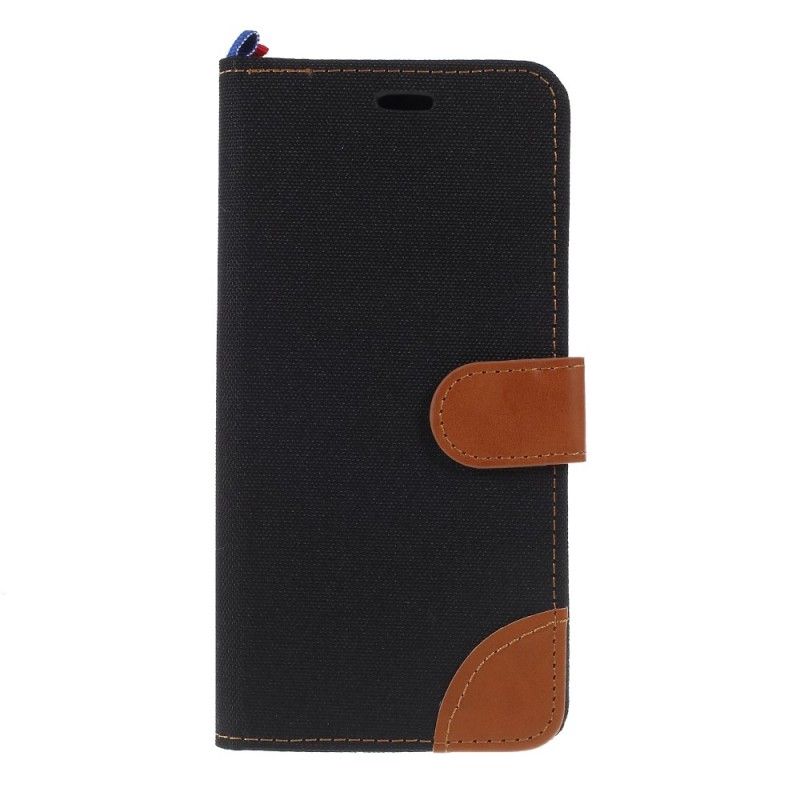 Leren Hoesje voor Samsung Galaxy S10 Denim & Leereffect