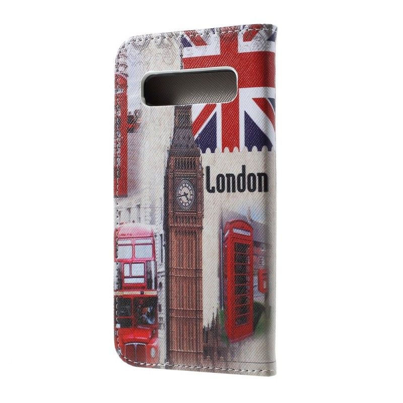 Leren Hoesje voor Samsung Galaxy S10 Leven In Londen