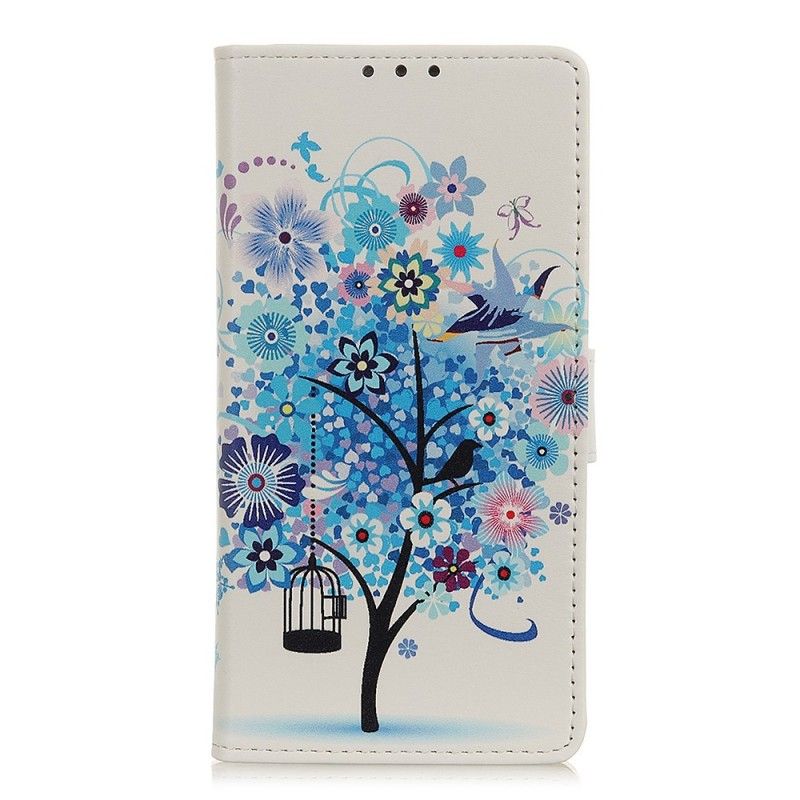 Bescherming Hoesje Honor 20 Pro Donkerblauw Bloeiende Boom