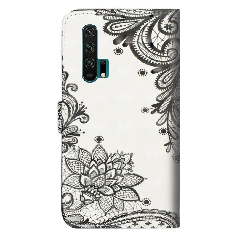 Flip Case Leren Honor 20 Pro Chique Kant