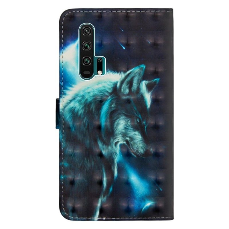 Leren Hoesje Honor 20 Pro Majestueuze Wolf