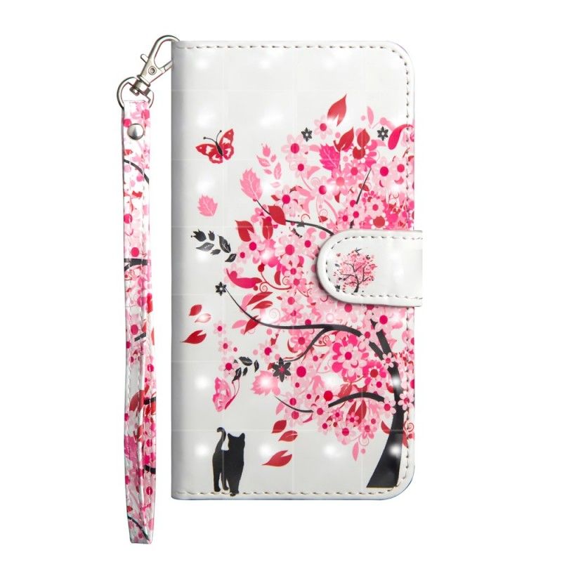 Leren Hoesje Honor 20 Pro Telefoonhoesje Roze Boom