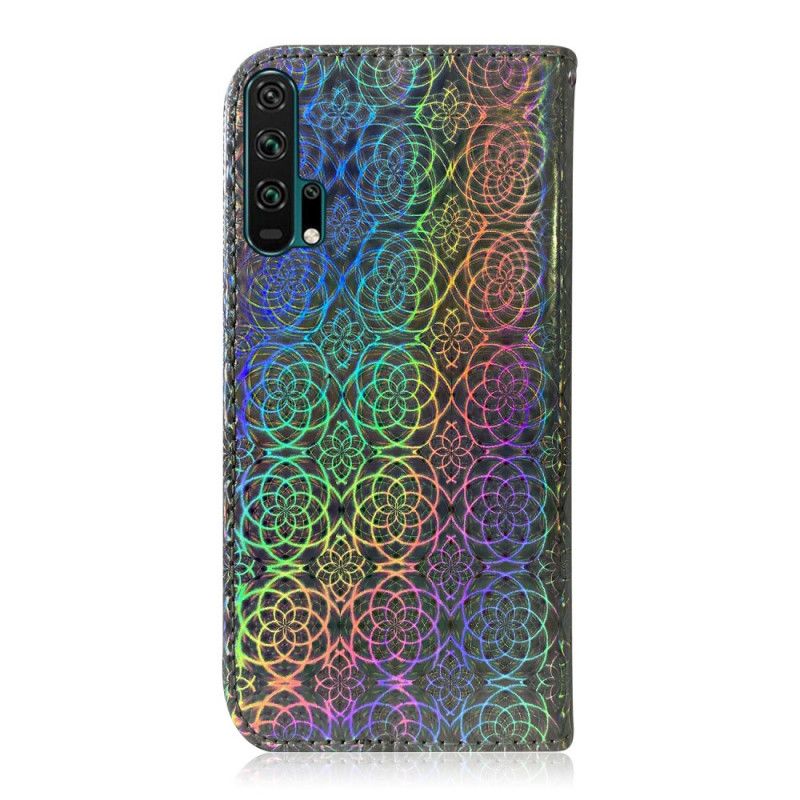 Leren Hoesje voor Honor 20 Pro Grijs Zwart Pure Kleur