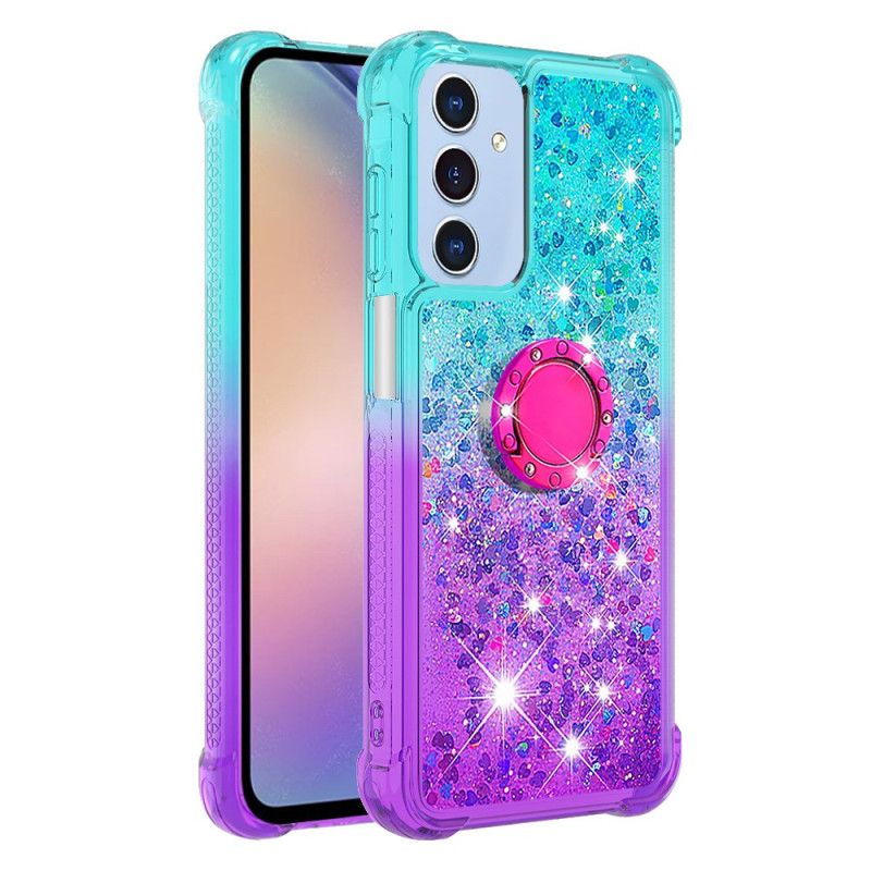 Case Hoesje Samsung Galaxy A15 5g Telefoonhoesje Steunring Met Glittergradiënt