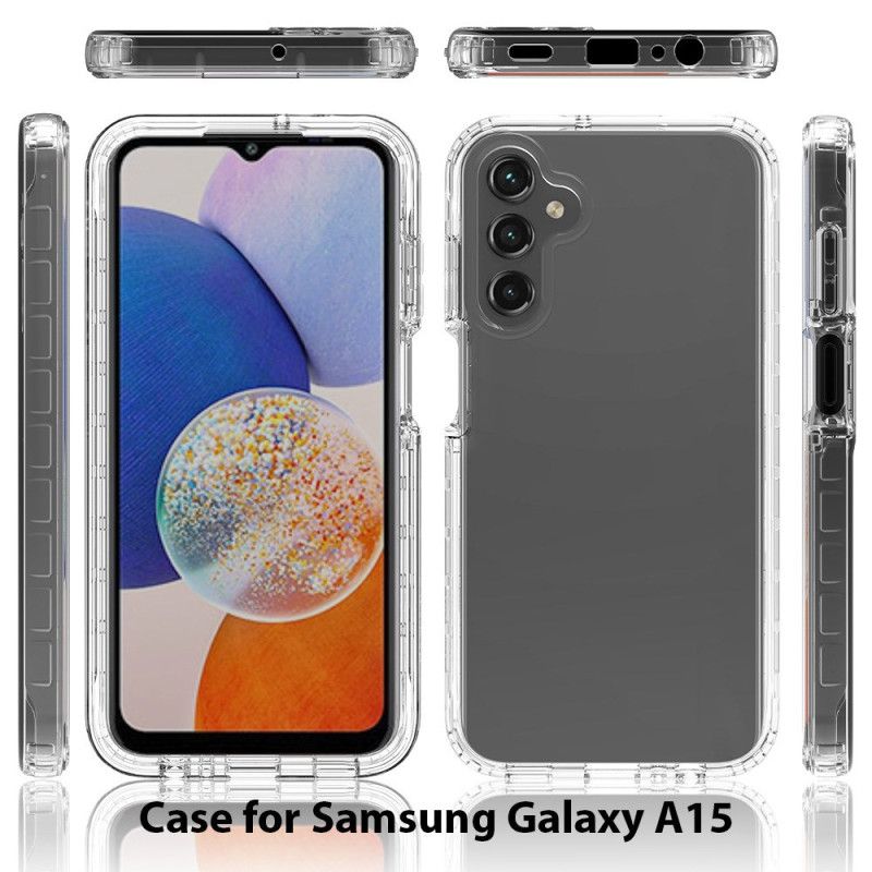 Case Hoesje Samsung Galaxy A15 5g Telefoonhoesje Transparant Verloop