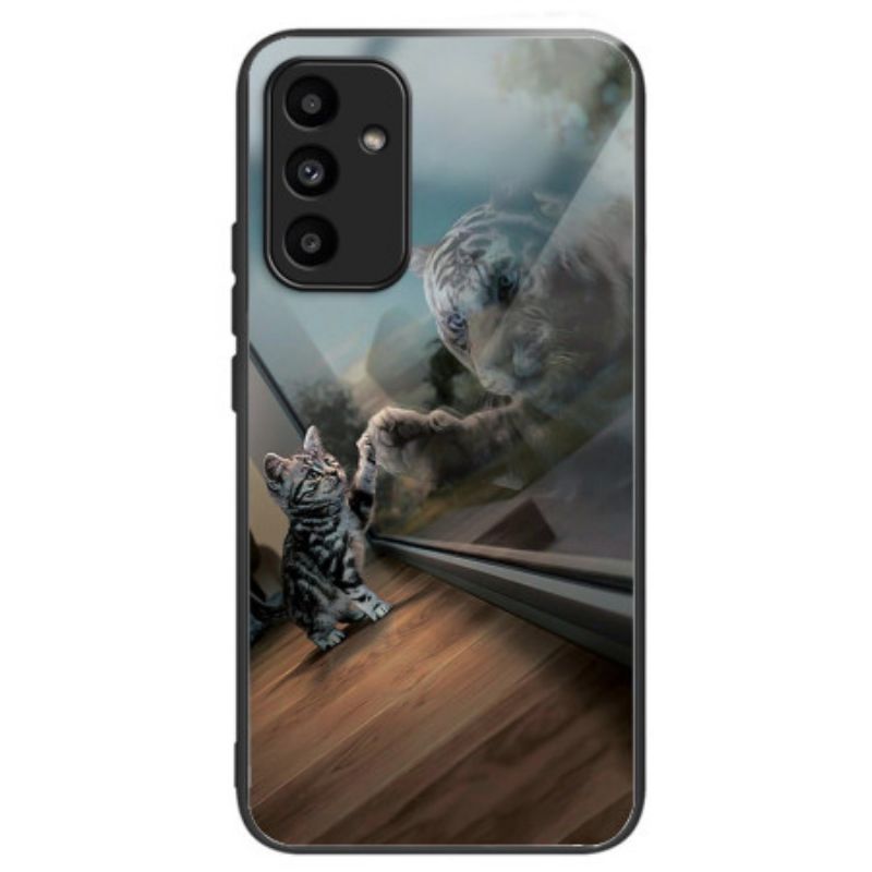 Hoesje Samsung Galaxy A15 5g Kattenspiegel Van Gehard Glas