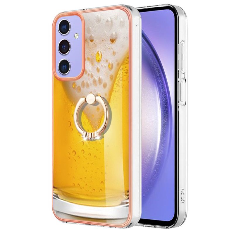 Hoesje Samsung Galaxy A15 5g Ringhouder Leuk Patroon Bescherming Hoesje