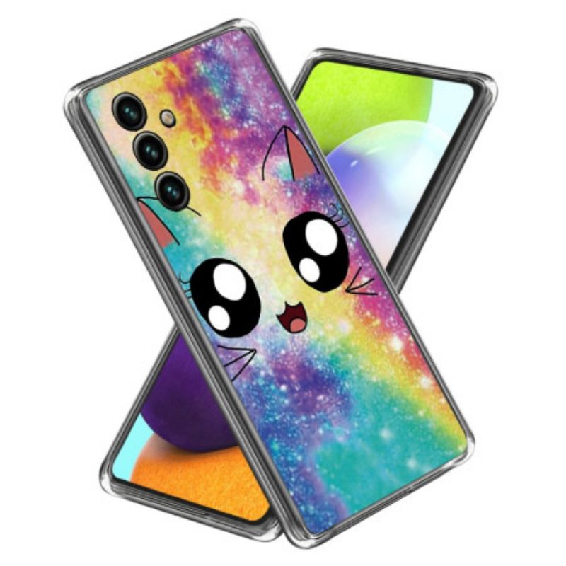 Hoesje Voor Samsung Galaxy A15 5g Regenboogkat