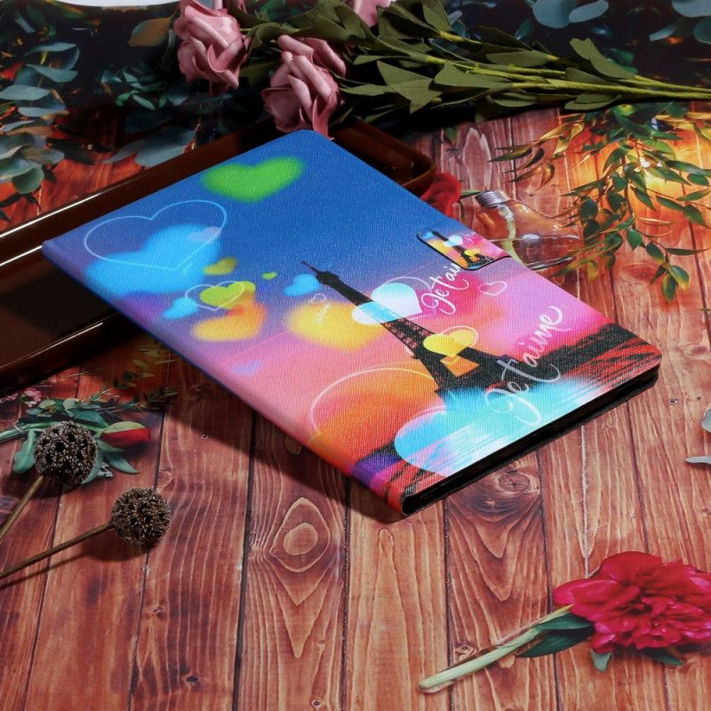 Bescherming Hoesje Samsung Galaxy Tab A7 Telefoonhoesje Parijs Ik Hou Van Je