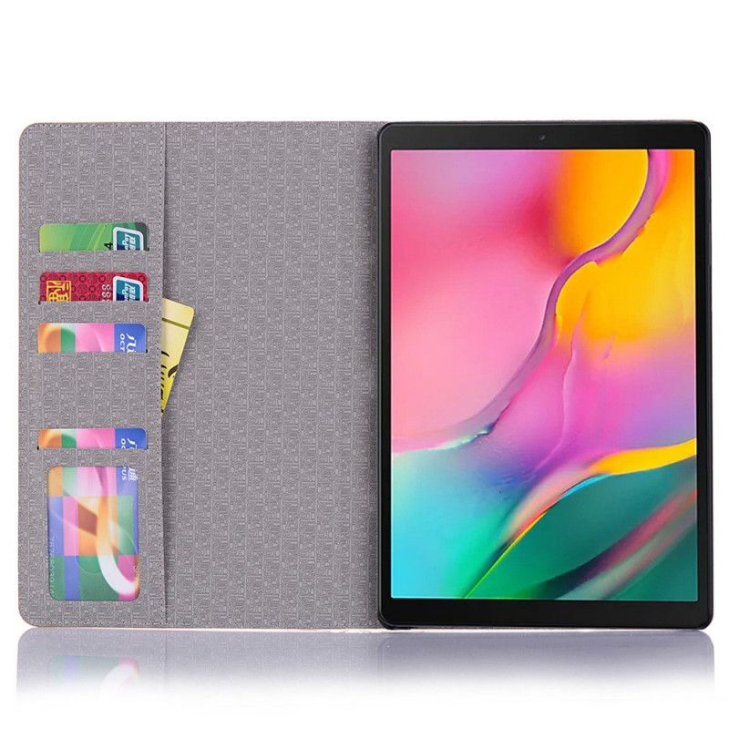 Case Samsung Galaxy Tab A7 Donkerblauw Grijs Telefoonhoesje Structuur