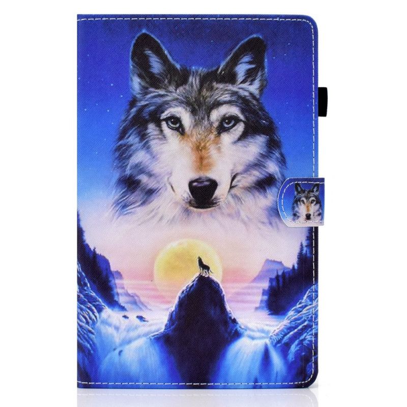 Cover Folio-hoesje Samsung Galaxy Tab A7 Telefoonhoesje Bergwolf