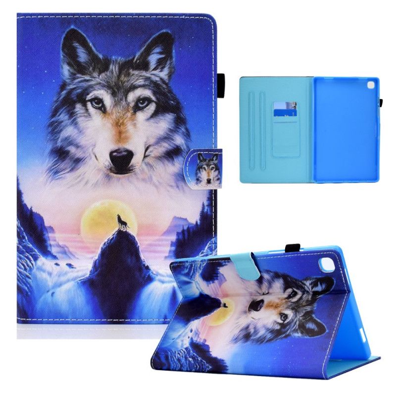 Cover Folio-hoesje Samsung Galaxy Tab A7 Telefoonhoesje Bergwolf