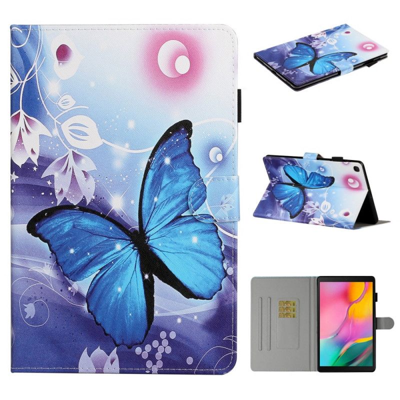 Cover Folio-hoesje Samsung Galaxy Tab A7 Telefoonhoesje Maan Vlinder