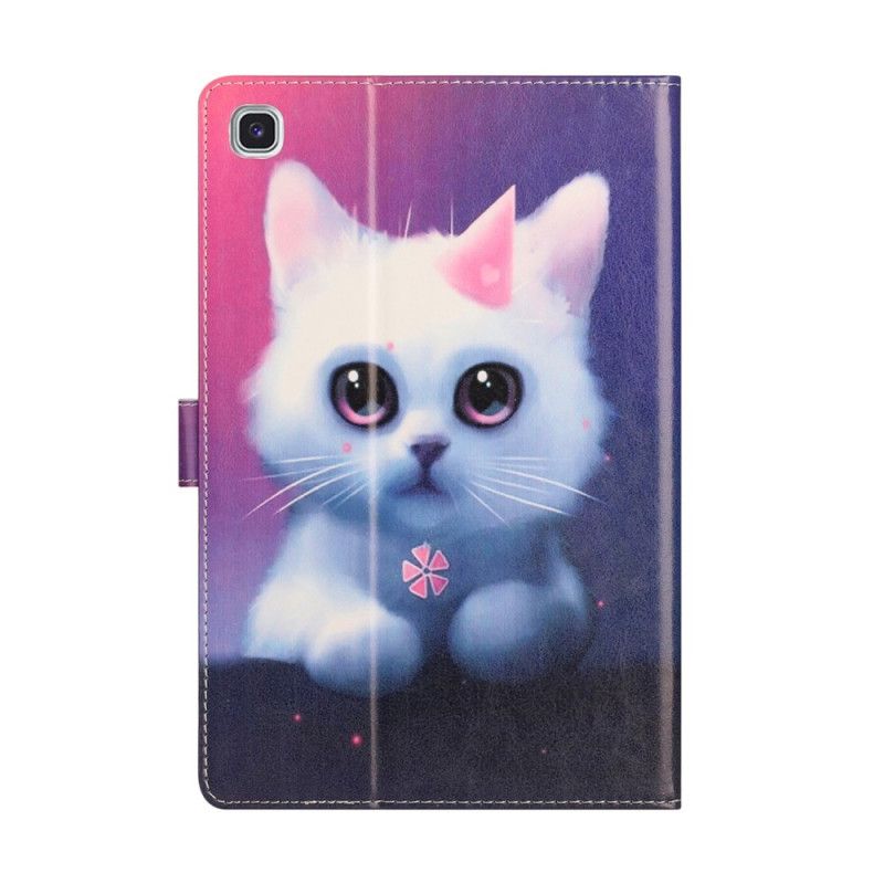 Cover Folio-hoesje Samsung Galaxy Tab A7 Telefoonhoesje Witte Kitten