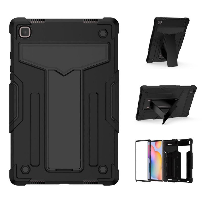 Cover Hoesje Samsung Galaxy Tab A7 Grijs Zwart Telefoonhoesje Resistente Opvouwbare Steun