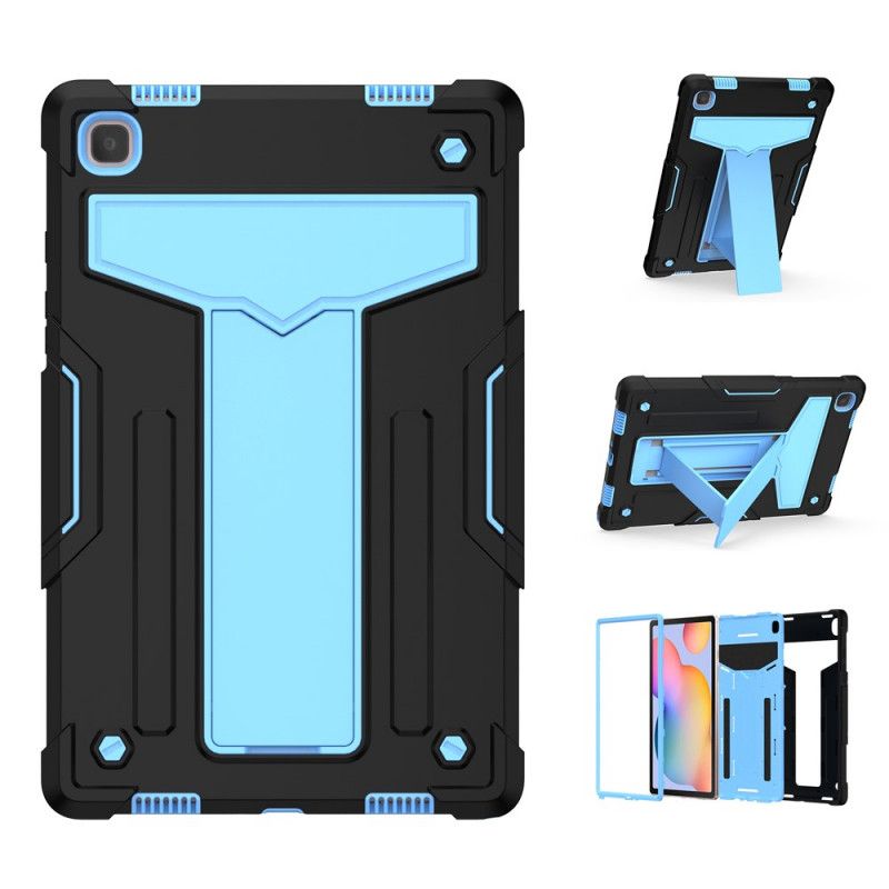 Cover Hoesje Samsung Galaxy Tab A7 Grijs Zwart Telefoonhoesje Resistente Opvouwbare Steun