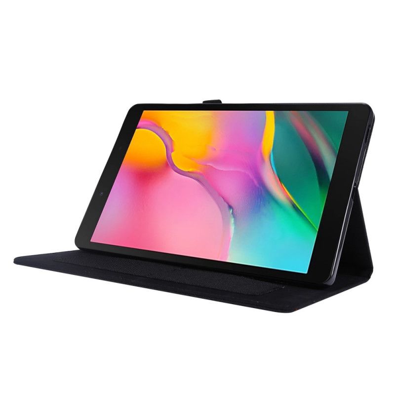 Cover Samsung Galaxy Tab A7 Grijs Zwart Stof