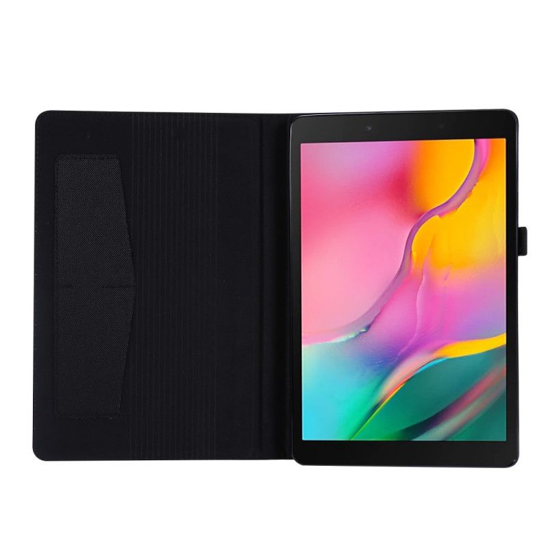 Cover Samsung Galaxy Tab A7 Grijs Zwart Stof