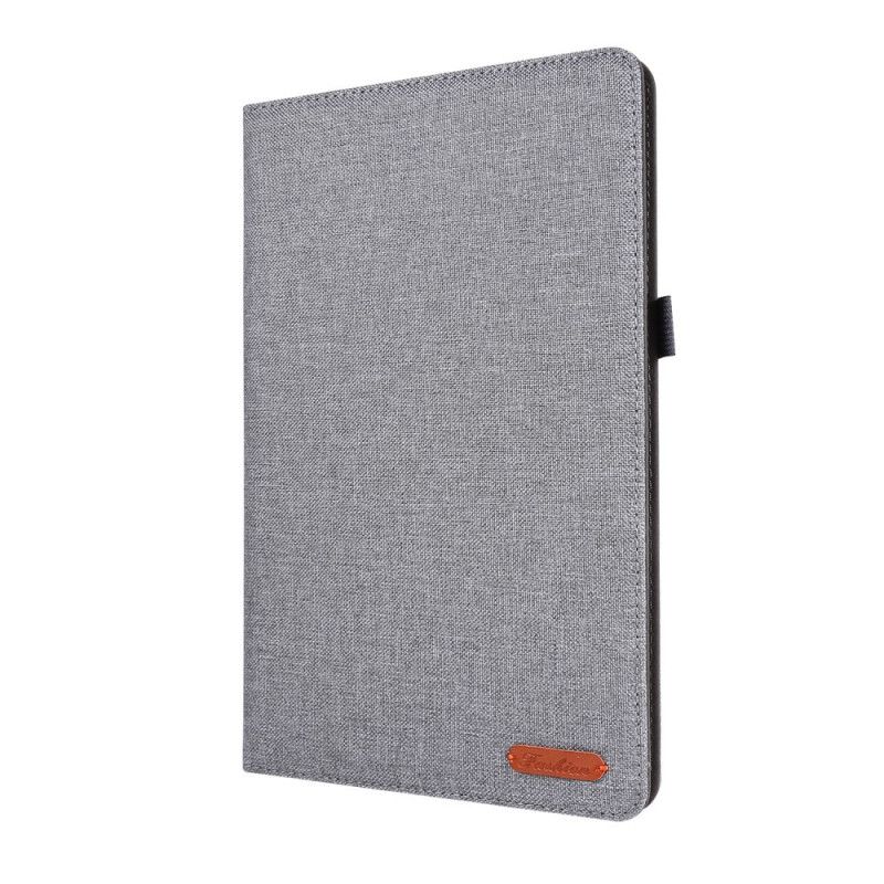 Cover Samsung Galaxy Tab A7 Grijs Zwart Stof