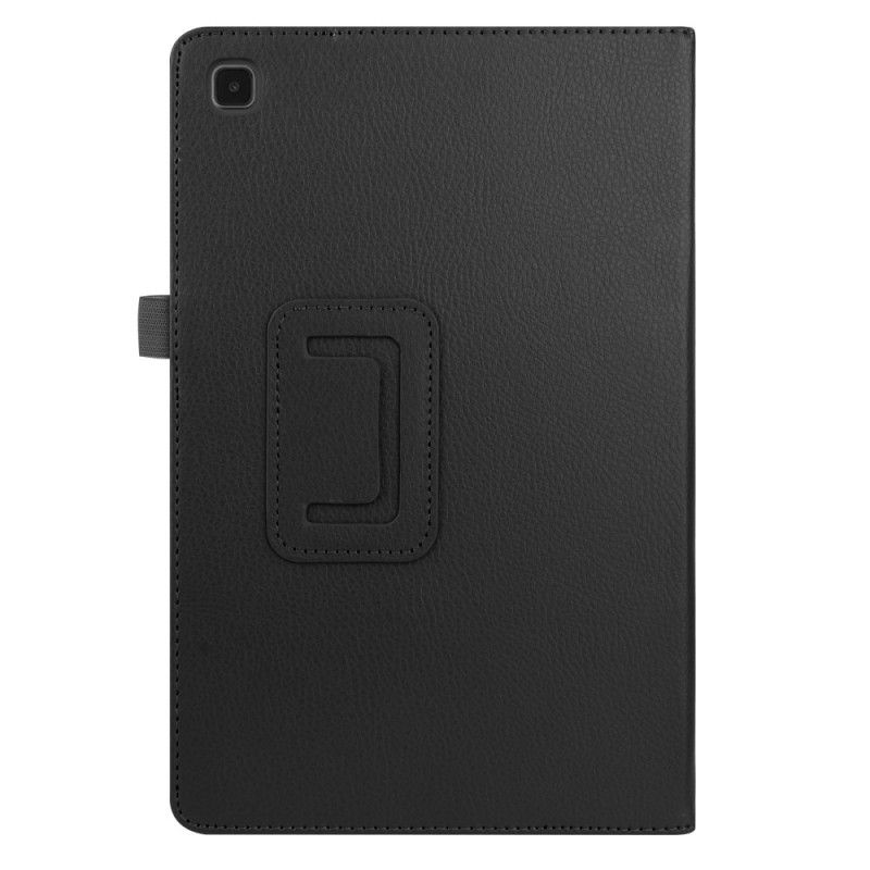 Cover Samsung Galaxy Tab A7 Wit Zwart Lychee Kunstleer